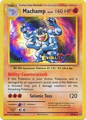 Machamp [Prerelease Staff], English Pokemon card