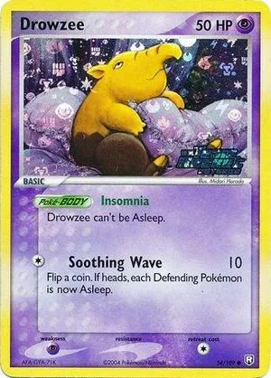 Drowzee [Reverse Holo], English Pokemon card