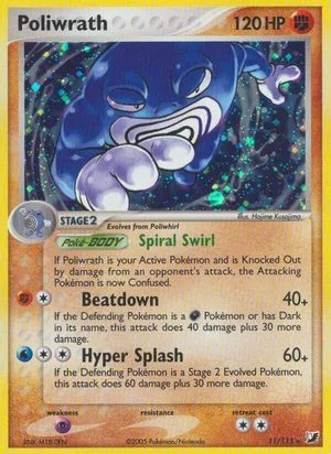 Poliwrath, English Pokemon card