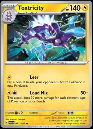 Toxtricity, English Pokemon card