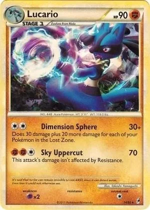 Lucario [Holo], English Pokemon card