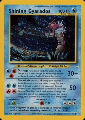 Shining Gyarados [Double Holo Error], English Pokemon card