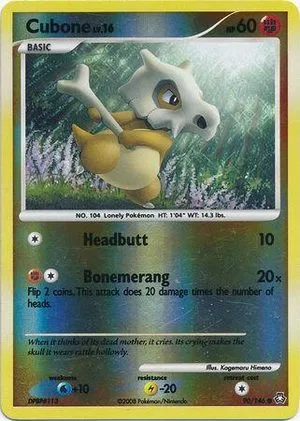 Cubone [Reverse Holo], English Pokemon card