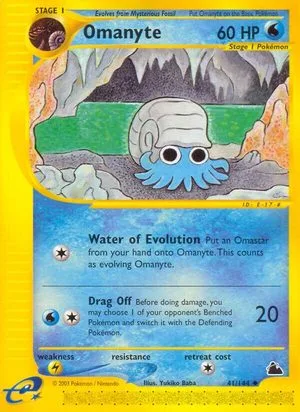 Omanyte, English Pokemon card