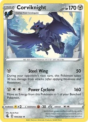 Corviknight, English Pokemon card