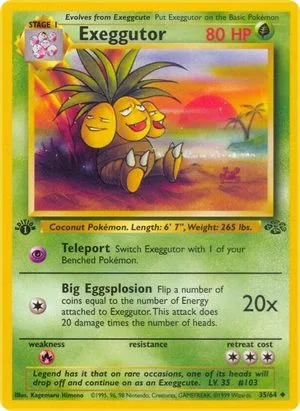 Exeggutor [1st Edition], English Pokemon card