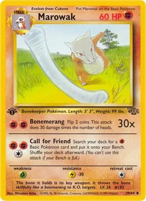 Marowak [1st Edition], English Pokemon card