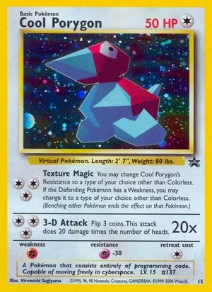 Cool Porygon, English Pokemon card