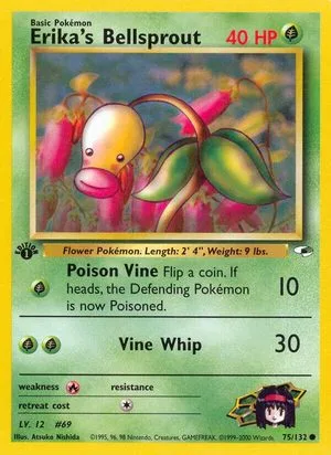 Erika's Bellsprout [1st Edition], English Pokemon card