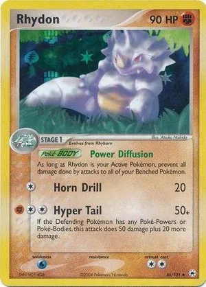 Rhydon [Reverse Holo], English Pokemon card