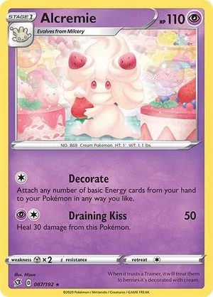 Alcremie, English Pokemon card