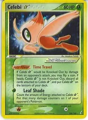 Celebi [Gold Star], English Pokemon card