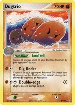 Dugtrio, English Pokemon card