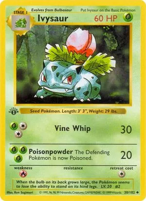 Ivysaur [1st Edition], English Pokemon card