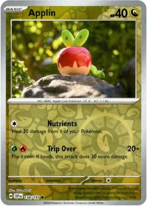 Applin [Reverse Holo], English Pokemon card