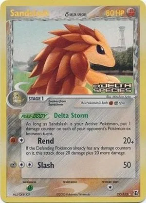 Sandslash [Reverse Holo], English Pokemon card