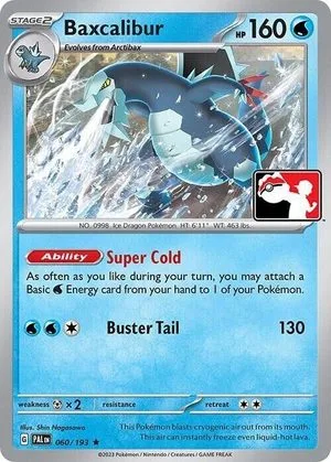 Baxcalibur [Prize Pack], English Pokemon card