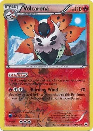 Volcarona [Reverse Holo], English Pokemon card