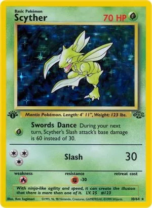 Scyther [1st Edition], English Pokemon card