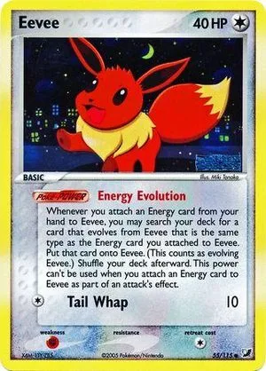 Eevee [Reverse Holo], English Pokemon card