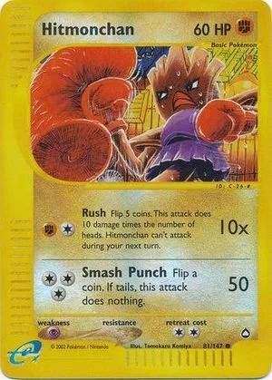 Hitmonchan [Reverse Holo], English Pokemon card