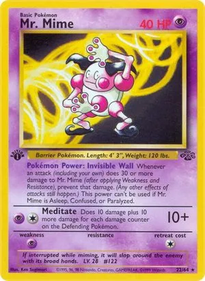 Mr. Mime [1st Edition], English Pokemon card
