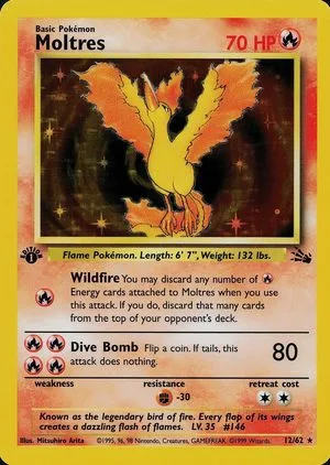 Moltres [1st Edition], English Pokemon card
