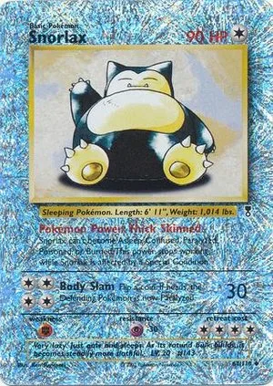 Snorlax [Reverse Holo], English Pokemon card