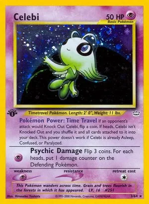 Celebi [1st Edition], English Pokemon card