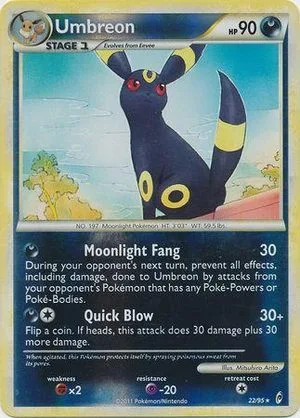 Umbreon [Reverse Holo], English Pokemon card
