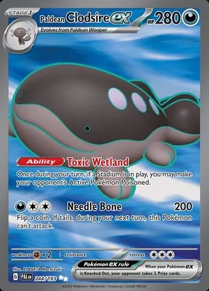 Paldean Clodsire ex, English Pokemon card