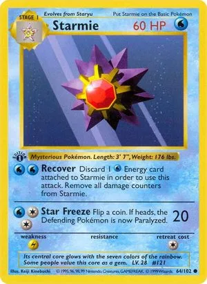 Starmie [1st Edition], English Pokemon card