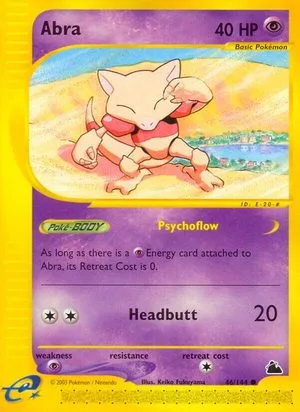 Abra, English Pokemon card