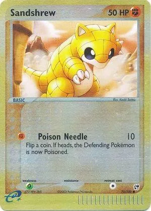 Sandshrew [Reverse Holo], English Pokemon card