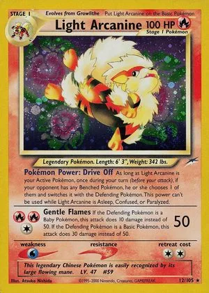 Light Arcanine, English Pokemon card