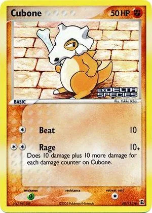 Cubone [Reverse Holo], English Pokemon card