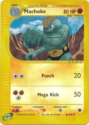 Machoke [Reverse Holo], English Pokemon card