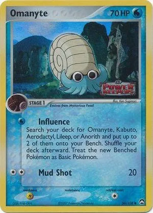 Omanyte [Reverse Holo], English Pokemon card