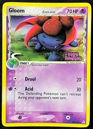Gloom [Reverse Holo], English Pokemon card