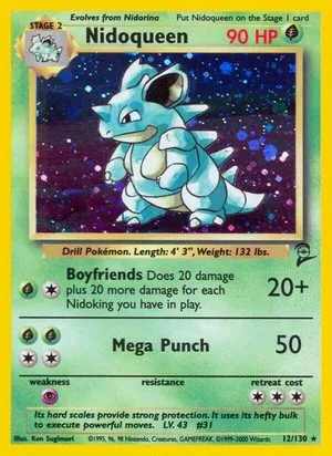 Nidoqueen, English Pokemon card