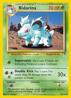 Nidorina, English Pokemon card