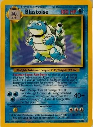 Blastoise [Trainer Deck B], English Pokemon card