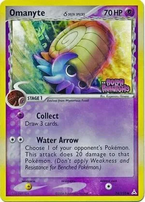 Omanyte [Reverse Holo], English Pokemon card