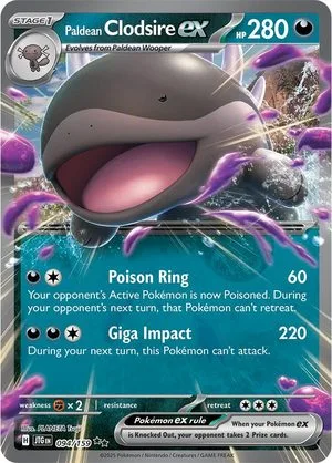 Paldean Clodsire ex, English Pokemon card
