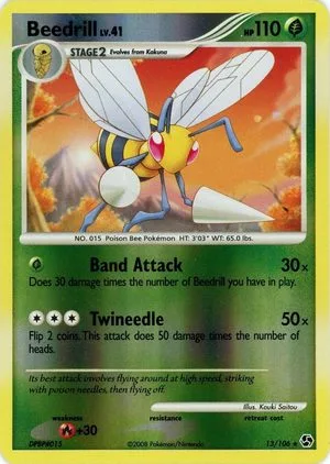 Beedrill [Reverse Holo], English Pokemon card