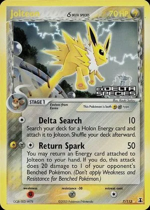 Jolteon [Reverse Holo], English Pokemon card