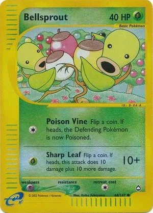 Bellsprout [Reverse Holo], English Pokemon card