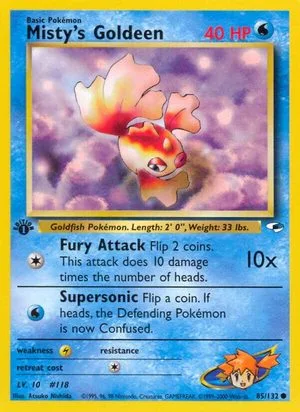 Misty's Goldeen [1st Edition], English Pokemon card