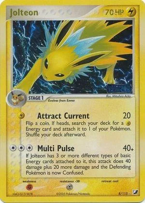 Jolteon [Reverse Holo], English Pokemon card