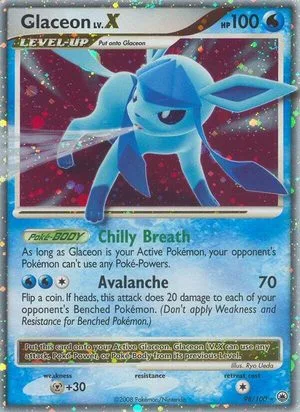 Glaceon LV.X, English Pokemon card